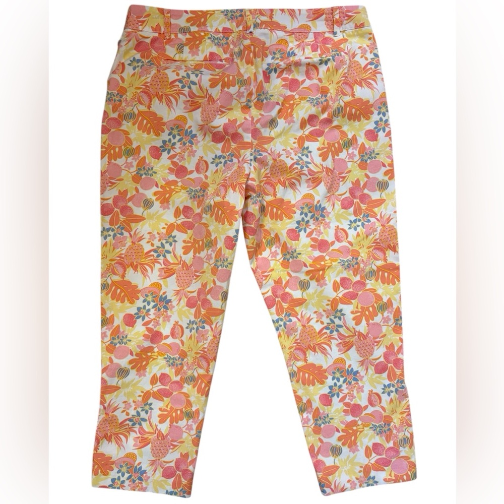 Talbots Perfect Crop Pants in Fruit & Flowers Print Women’s 10 Petite - Picture 6 of 12